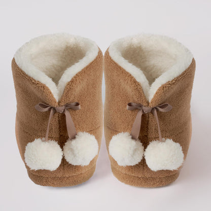 OHS Women Boot Slippers Warm Sherpa Fleece Faux Suede Ladies Girl Winter Booties