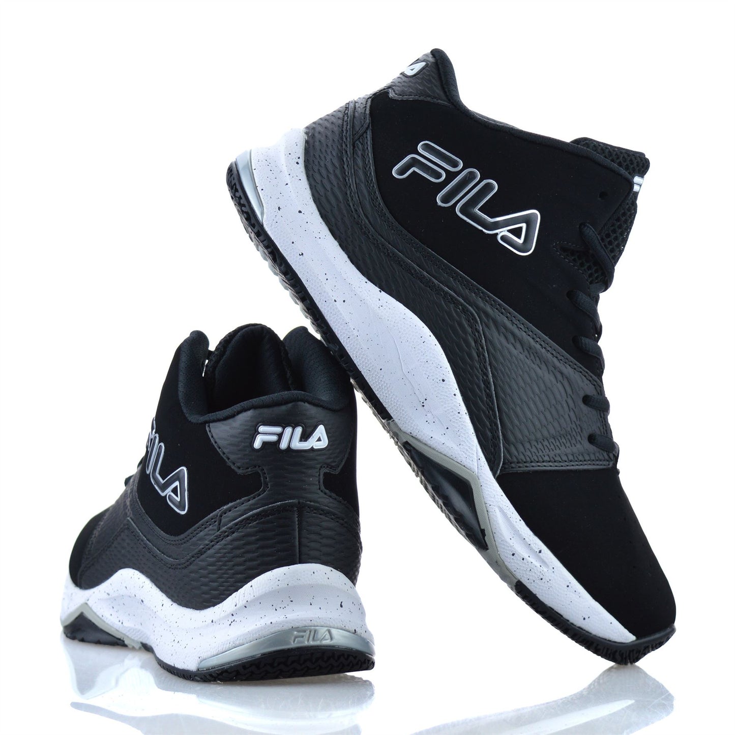 Mens Fila High Top Casual Walking Ankle Boots Basketball Gym Trainers Shoes Size